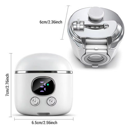 Electric Dual-Blade Nail Clipper with Magnifier & LED Light